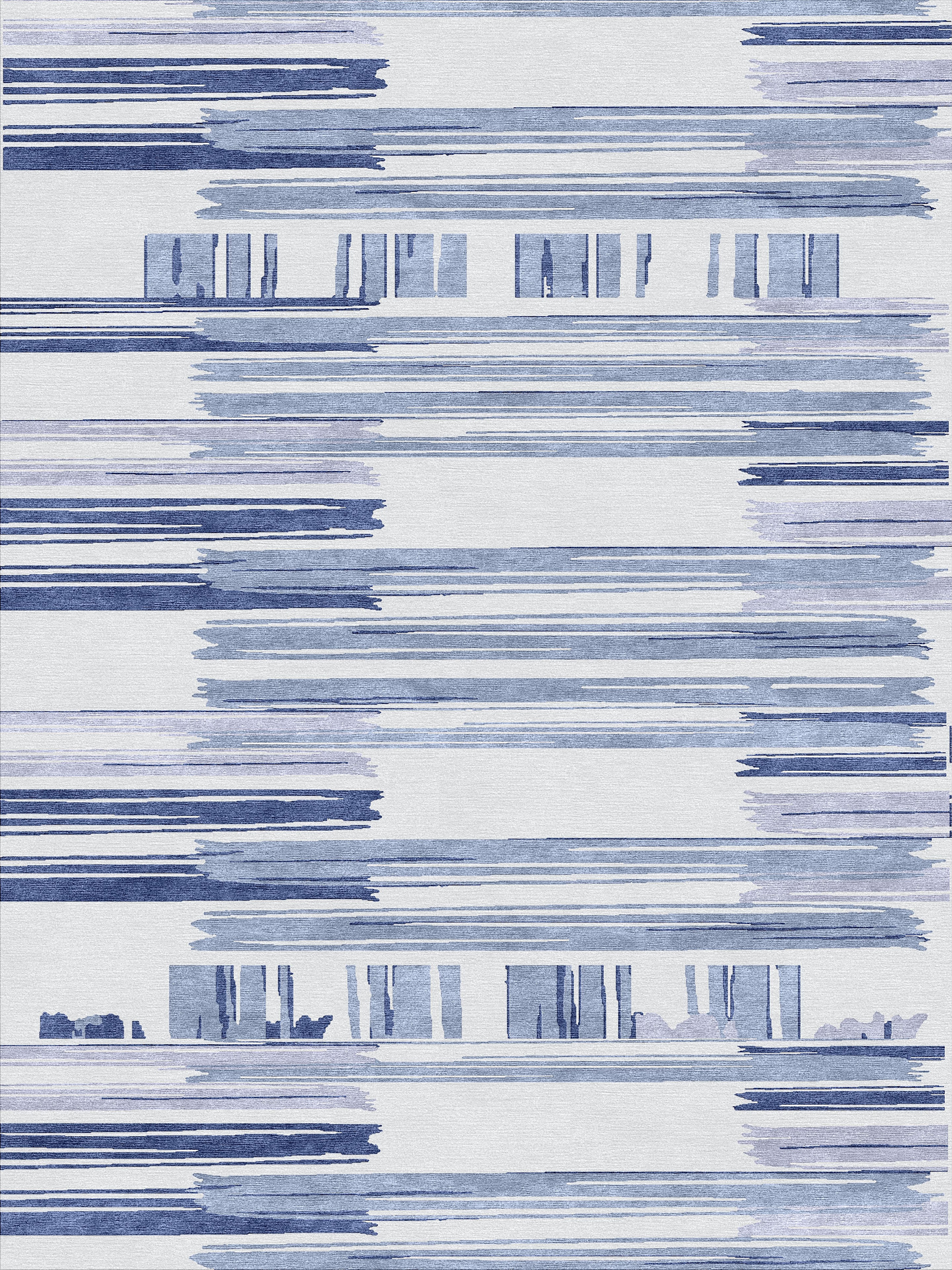 Brushed — Blue rug — Colorwash collection by The Rug Curator