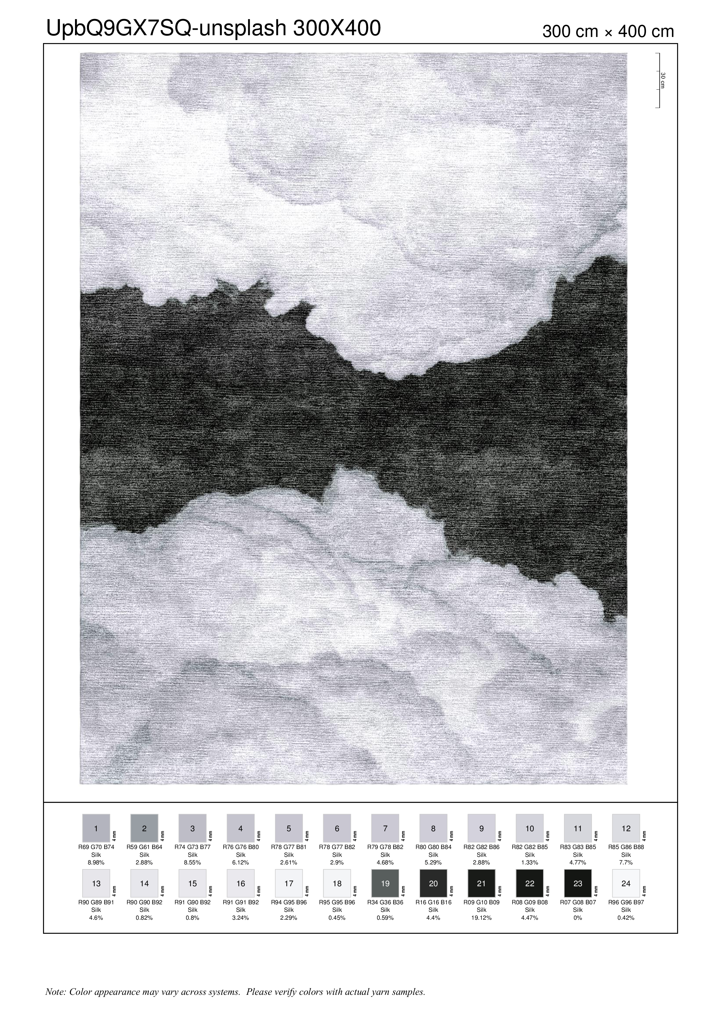 Mist rug — Colorwash collection by The Rug Curator