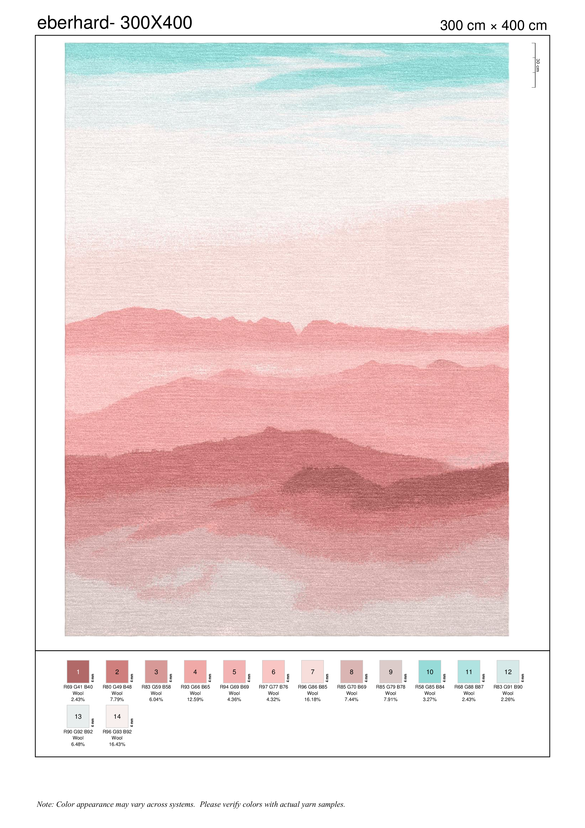 Skyscape rug — Colorwash collection by The Rug Curator