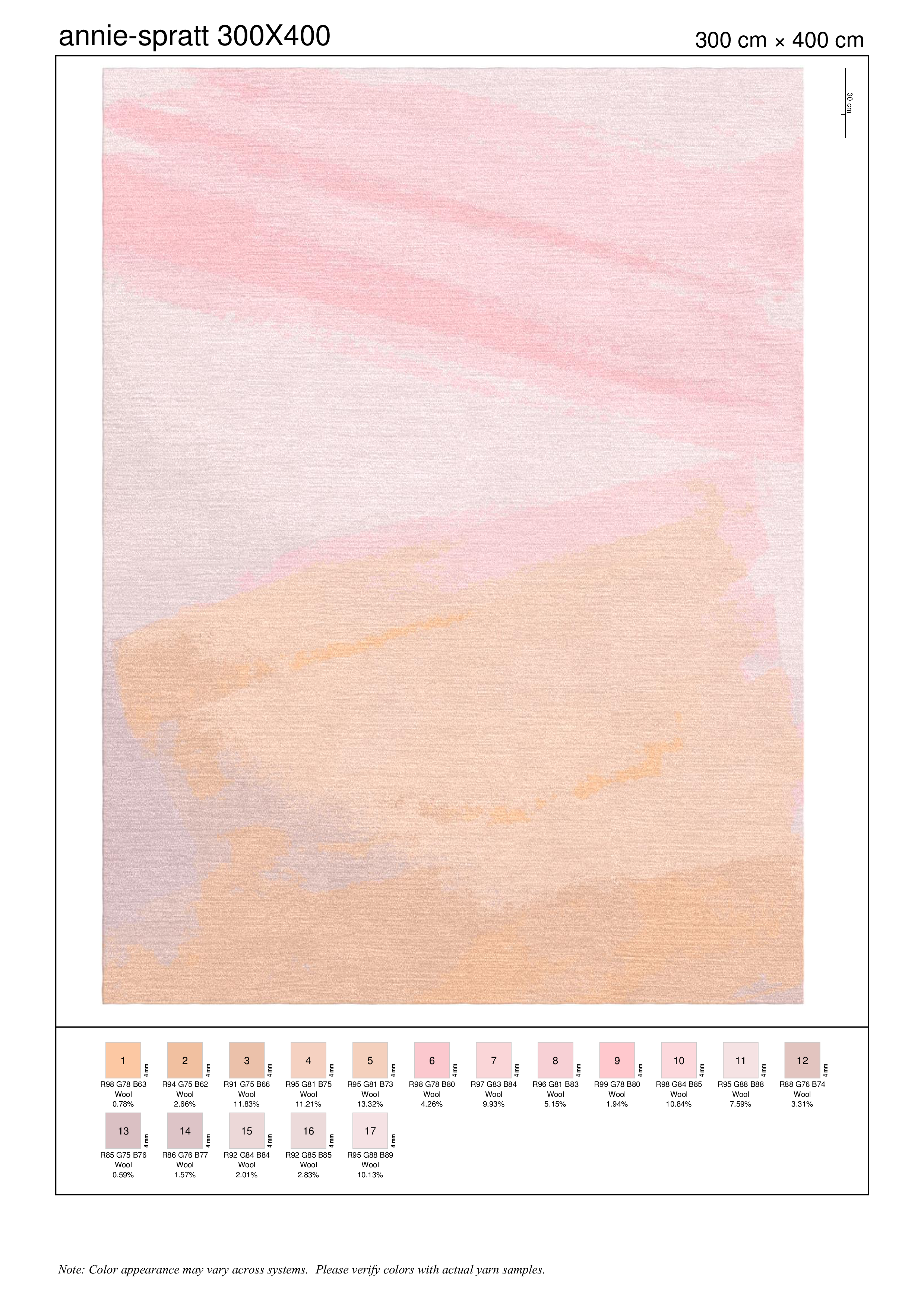 Watercolor rug — Colorwash collection by The Rug Curator