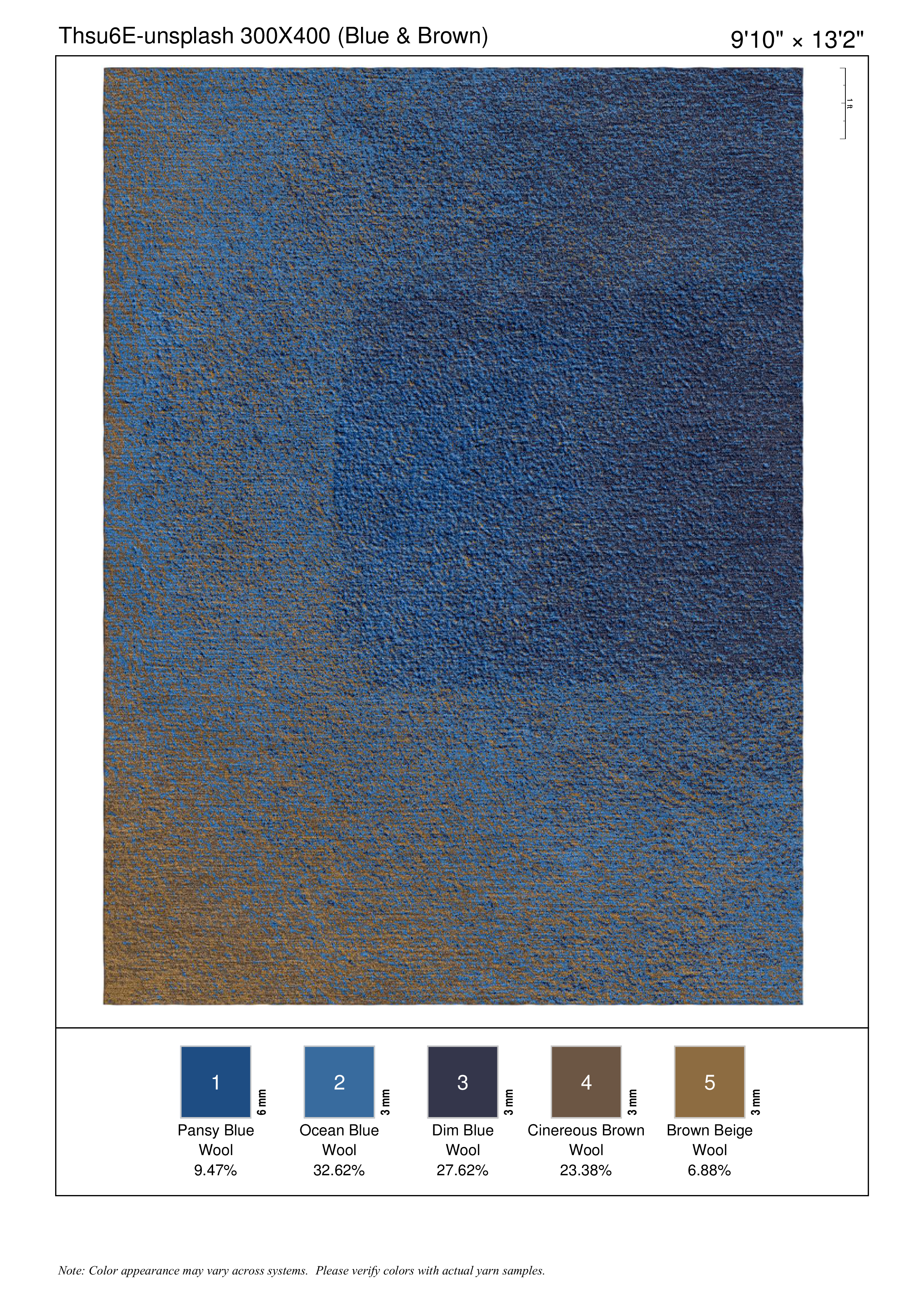Essence — Blue & Gold rug — MOD collection by The Rug Curator