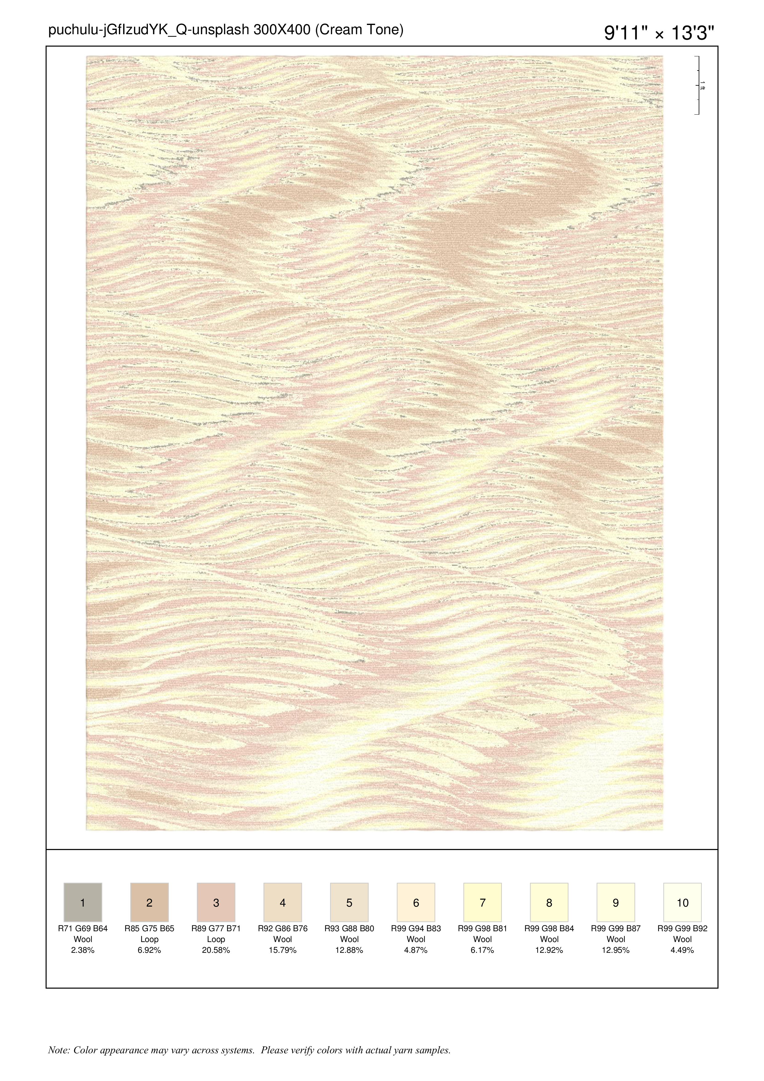 Sensual Sand — Cream rug — MOD collection by The Rug Curator