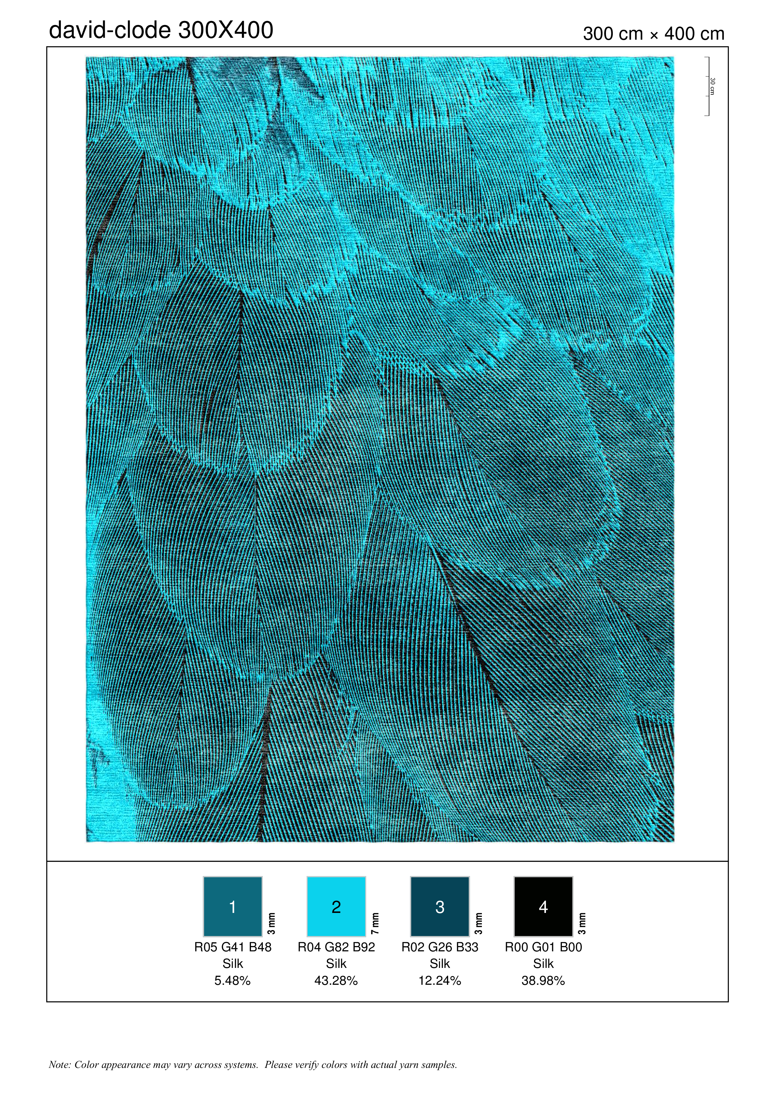 Enchantment — Blues rug — Organyx collection by The Rug Curator