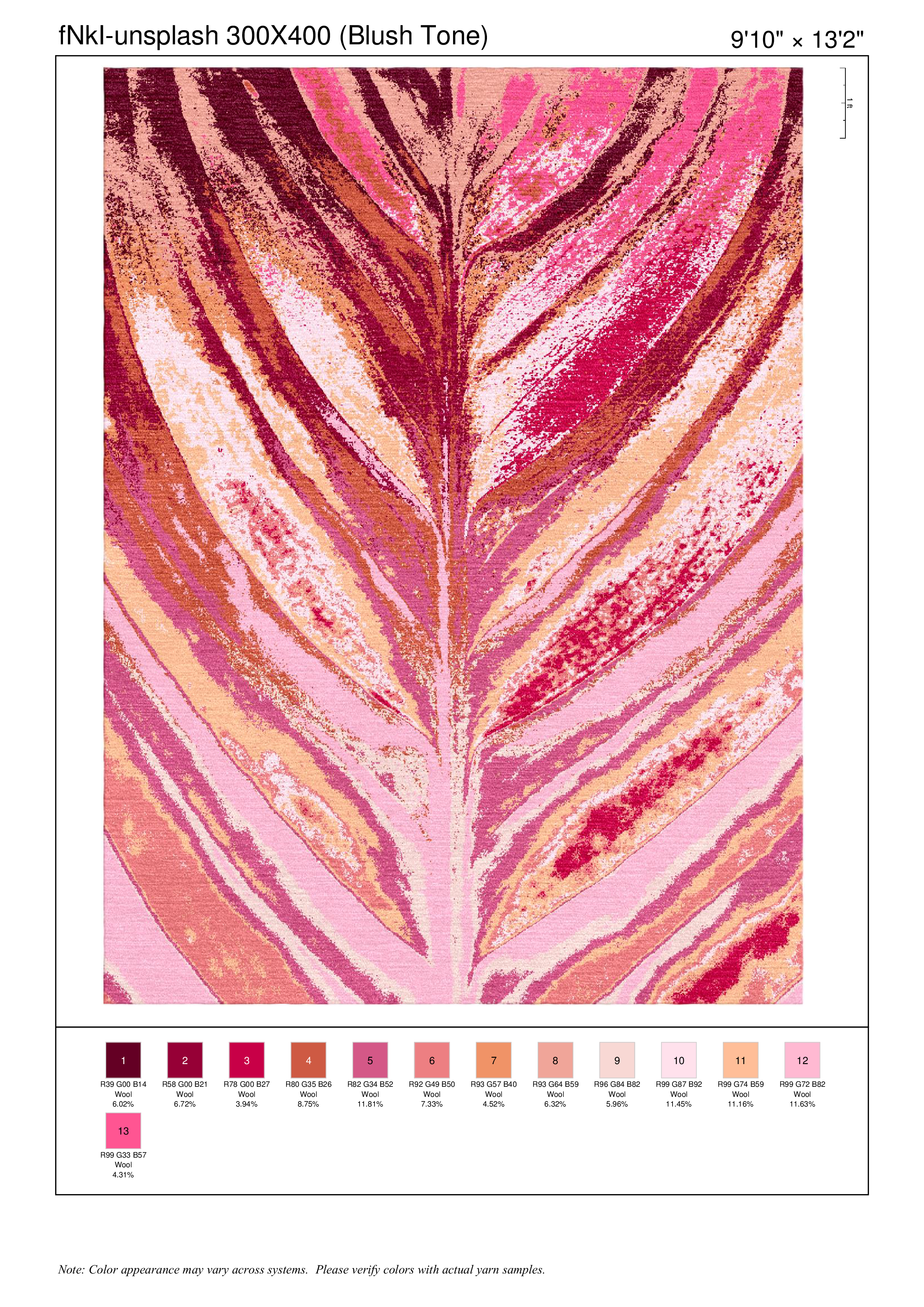 Opulent — Blush rug — Organyx collection by The Rug Curator