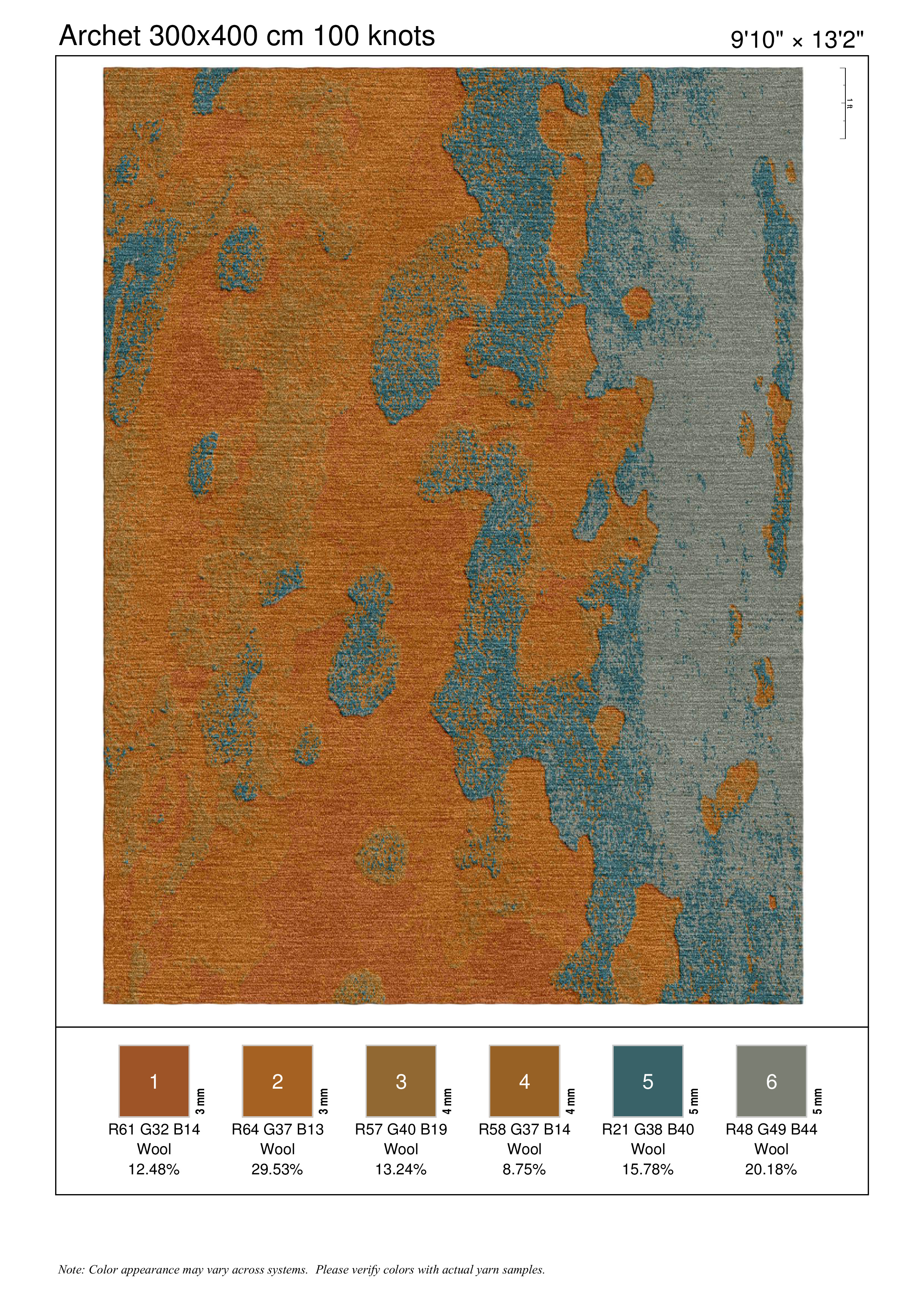 Rustic Glam rug — Organyx collection by The Rug Curator